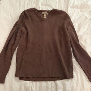 Banana Republic V-Neck Sweater in Warm Brown